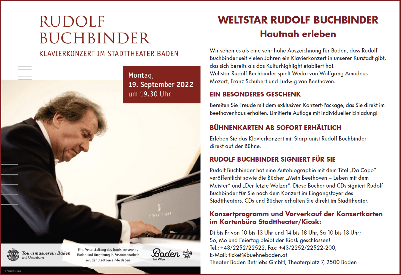 Starpianist Rudolf Buchbinder in Baden
